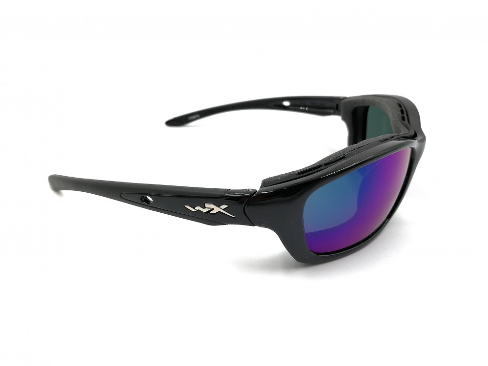 Lunettes de moto Wiley X - Effet miroir vert - Large