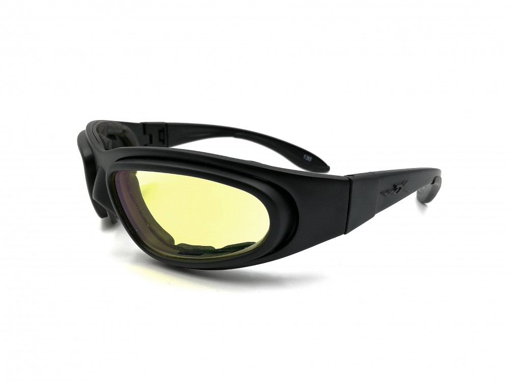 Lunettes de moto Wiley X - Unisexe - Lentilles teintées jaunes