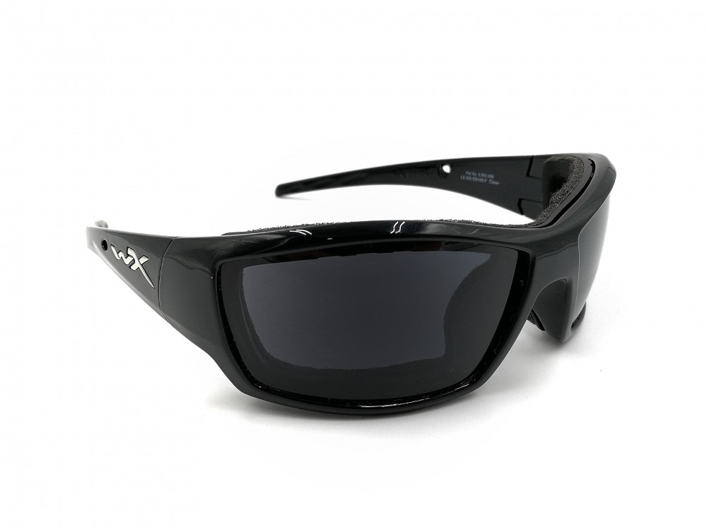 Lunettes de moto Wiley X - Unisexe - Plastique noir lustré