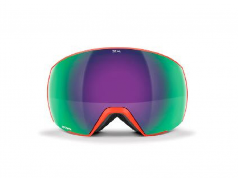 Lunettes de ski ZEAL - Modèle Hangfire - Orange et vert