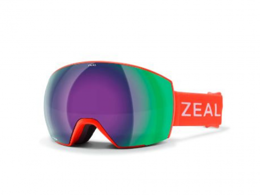 Lunettes de ski ZEAL - Modèle Hangfire - Orange et vert