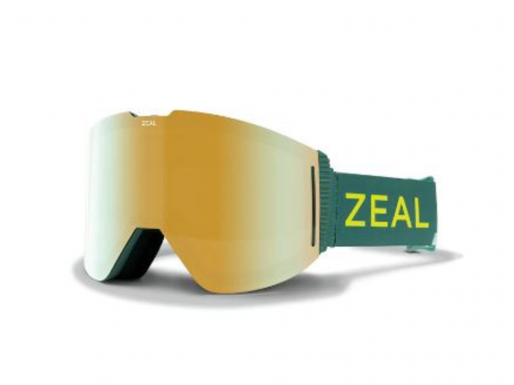 Lunettes de ski ZEAL - Modèle Lookout - Or et vert