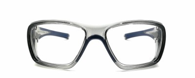 Lunettes de protection - Plastique transparent gris avec touche de bleu